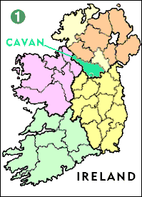 Ireland province/county map