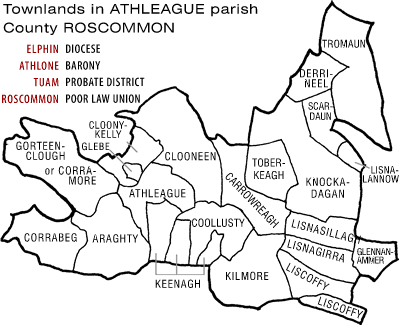townlands, Athleague in Rosc