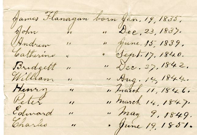 flanagan birthday list